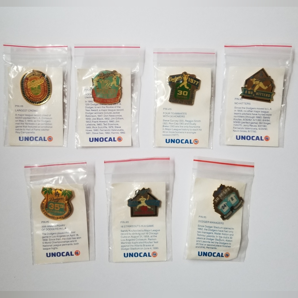 UNOCAL Baseball Pins - COLLECTIBLE